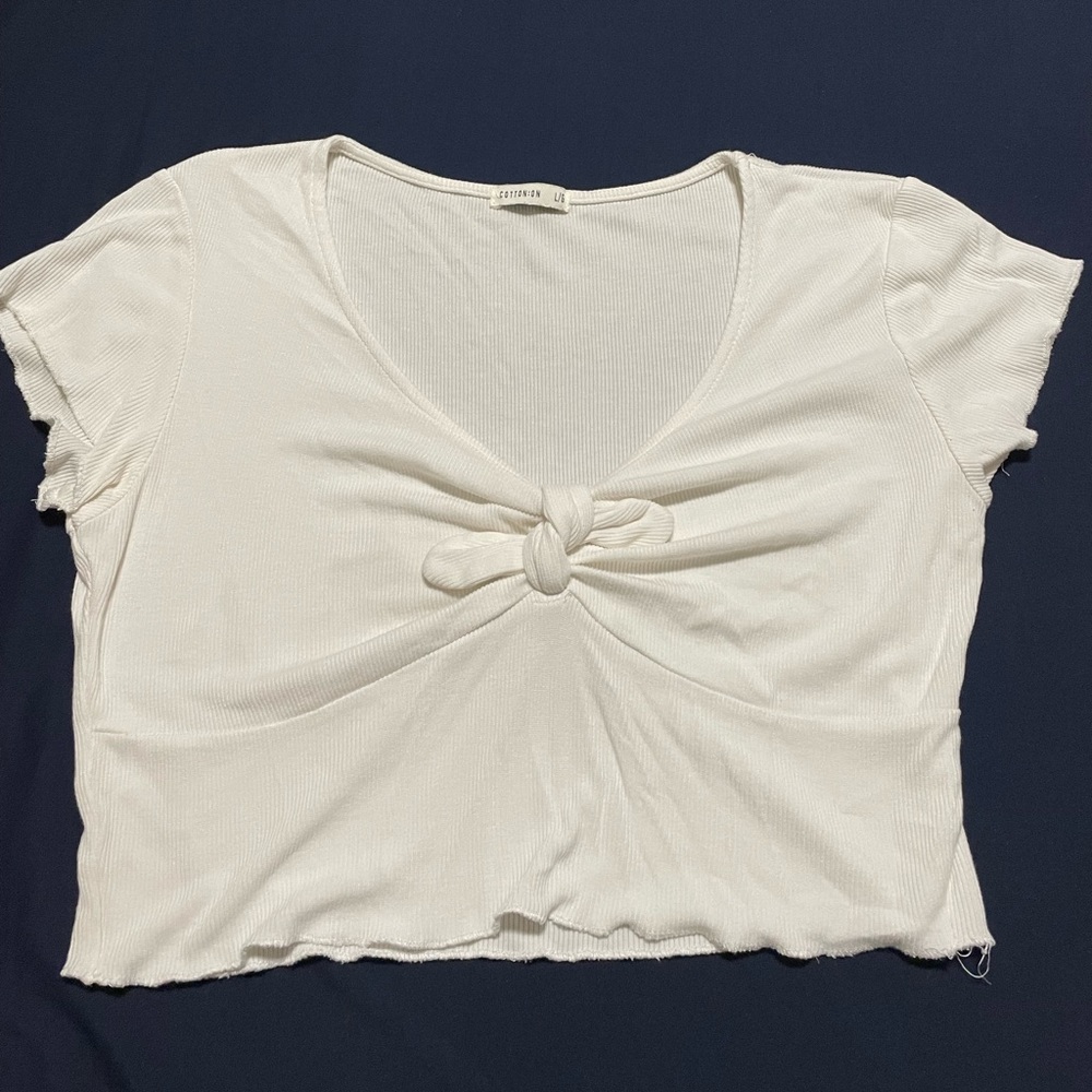 Cotton On Crop Scallop Tee